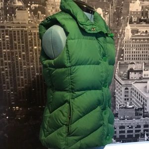 Woman's J.Crew green vest coat